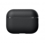 Θήκη Pitaka Aramid Fiber Magnetic 1500D (Plain) για Apple AirPods Pro 2 - ΜΑΥΡΟ/ΓΚΡΙ grained - APM2401